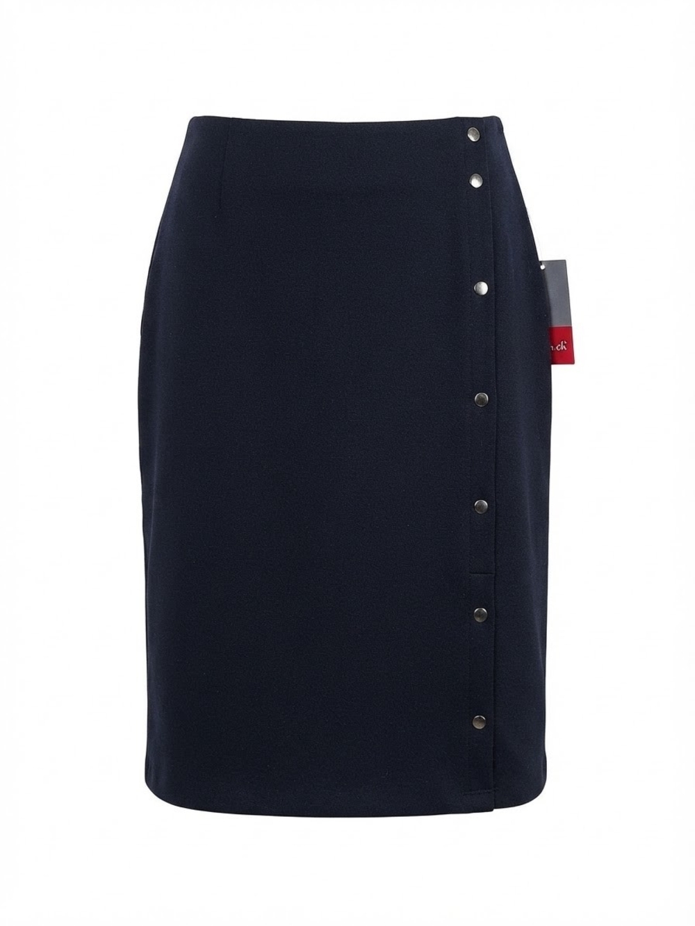 BOLD elements Black Side-Snap Pencil Skirt